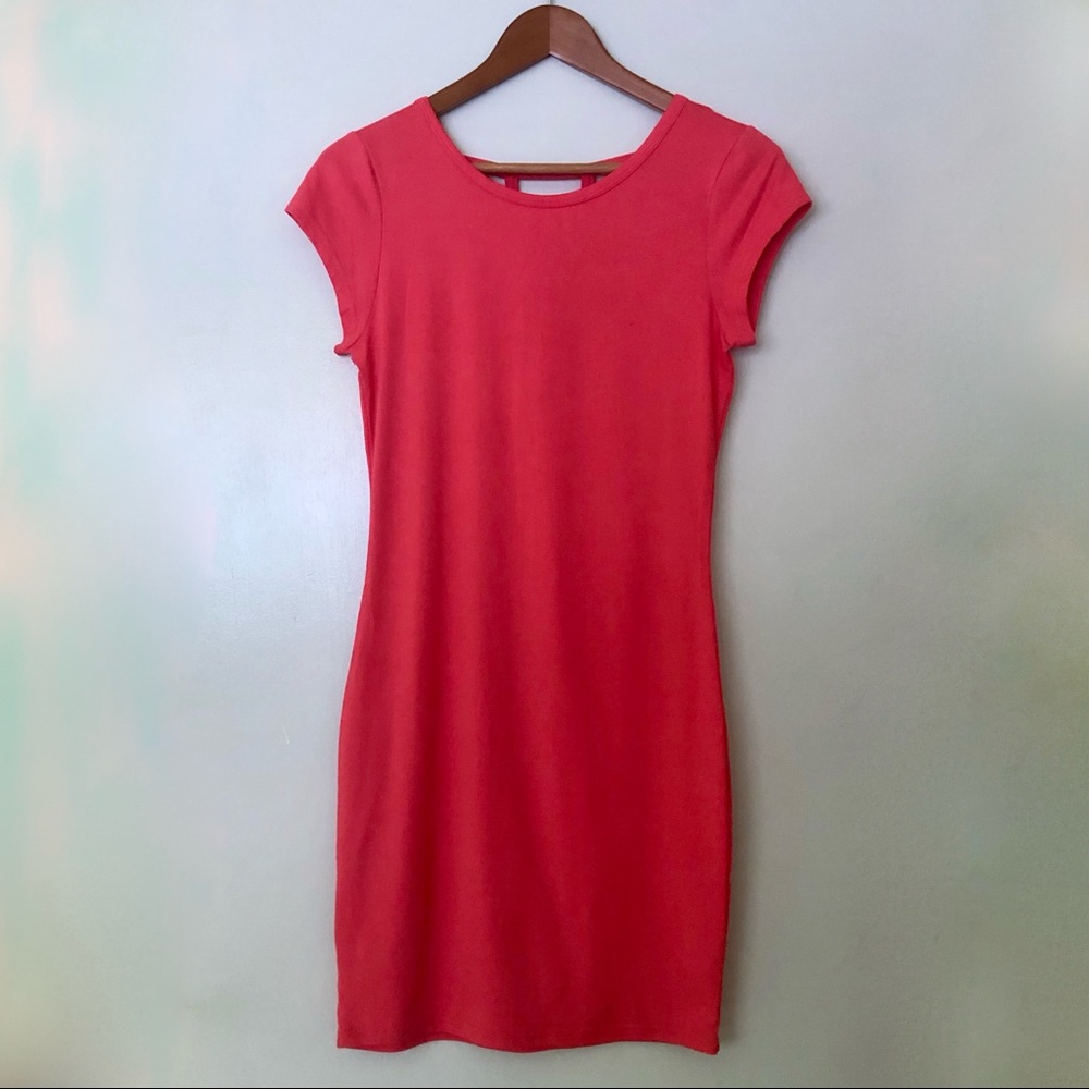 Hot Kiss Pink BodyCon Dress w/ Back Cutout